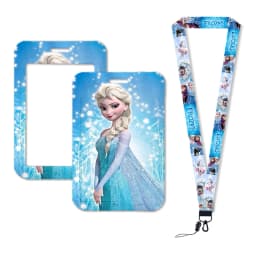 Hot-Selling Frozen 2 Elsa Anna Princess Olaf Cute Design Badge Holder ID Credit Card Pass Hang Rope Lanyard Accessories Gifts