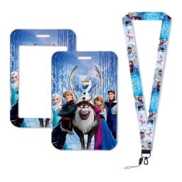 Hot-Selling Frozen 2 Elsa Anna Princess Olaf Cute Design Badge Holder ID Credit Card Pass Hang Rope Lanyard Accessories Gifts