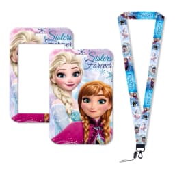 Hot-Selling Frozen 2 Elsa Anna Princess Olaf Cute Design Badge Holder ID Credit Card Pass Hang Rope Lanyard Accessories Gifts