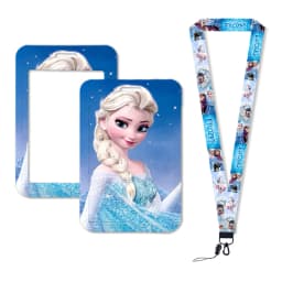 Hot-Selling Frozen 2 Elsa Anna Princess Olaf Cute Design Badge Holder ID Credit Card Pass Hang Rope Lanyard Accessories Gifts
