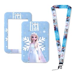 Hot-Selling Frozen 2 Elsa Anna Princess Olaf Cute Design Badge Holder ID Credit Card Pass Hang Rope Lanyard Accessories Gifts