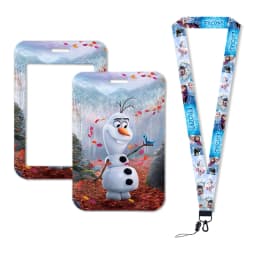 Hot-Selling Frozen 2 Elsa Anna Princess Olaf Cute Design Badge Holder ID Credit Card Pass Hang Rope Lanyard Accessories Gifts