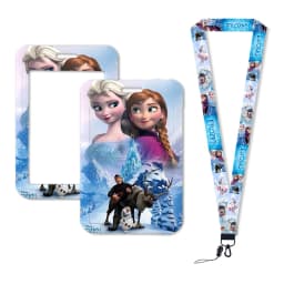 Hot-Selling Frozen 2 Elsa Anna Princess Olaf Cute Design Badge Holder ID Credit Card Pass Hang Rope Lanyard Accessories Gifts