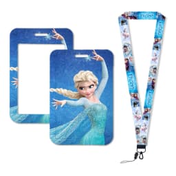 Hot-Selling Frozen 2 Elsa Anna Princess Olaf Cute Design Badge Holder ID Credit Card Pass Hang Rope Lanyard Accessories Gifts