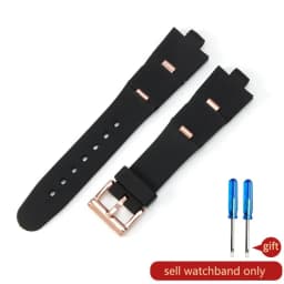 For Bulgari Rubber Watch Strap with Convex Interface Men's and Women's Soft and Comfortable Watch Accessories 22x8mm 24x8mm