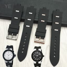 For Bulgari Rubber Watch Strap with Convex Interface Men's and Women's Soft and Comfortable Watch Accessories 22x8mm 24x8mm