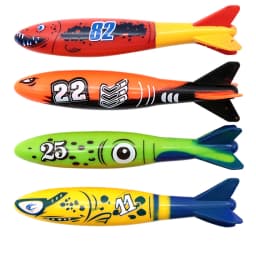 Swimming Pool Treasure Hunt Diving Toy Set Torpedo Fish Water Rings Plants Dolphin Buoy Children's Diving Toys Birthday Gifts