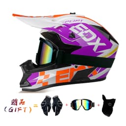 VGV Motocross Motorcycle Helmet Off-Road Helmet DOT Certified Three Piece Giveaway Men Women Adult Child Available All Seasons