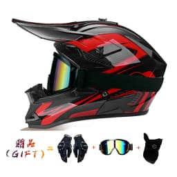 VGV Motocross Motorcycle Helmet Off-Road Helmet DOT Certified Three Piece Giveaway Men Women Adult Child Available All Seasons