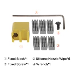 For bambulab P1S X1 Series nozzle silicone wiper Nozzles Brush Hotbed Mounted Scrubbers for Bambu lab Cleaning Tool 3D Printer