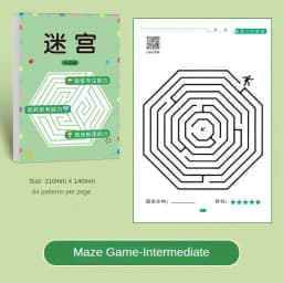 Activity Maze Books for Kids Party Favors Ages 4-8 8-12, Fun and Challenges Mazes Stuffer Classroom Kids Children Concentration
