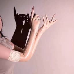 Women Sexy High Elasticity Lace Oil Smooth Long Stockings Gloves Wedding Party Club Nightclub See Through Cosplay Accessories