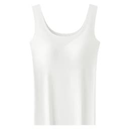 M-2XL Ice Silk Seamless One-piece Bottoming Tank Tops with Chest Pads Women Inner Outerwear Wide Shoulder Sleeveless Tops
