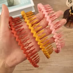 3pcs Fashion Non-slip Hair Bands for Women Men Simple Headband Face Wash Hair Band Wave Shape Hairband Hair Accessories