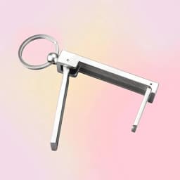 1/2pcs Multi Functional Metal Keychain Lazy Phone Holder Desk Side Hanging Bag Magic Tool Portable Sturdy Durable Pendant
