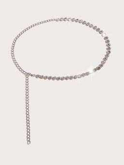 HERSHINE 1-piece women's fashionable rhinestone-decorated chain belt, elegant dress accessory, perfect as a gift,spring,summer