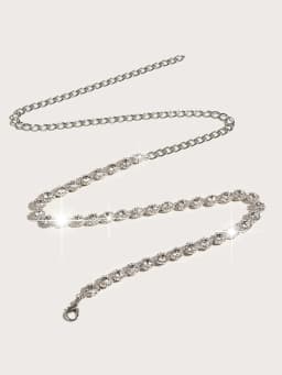 HERSHINE 1-piece women's fashionable rhinestone-decorated chain belt, elegant dress accessory, perfect as a gift,spring,summer