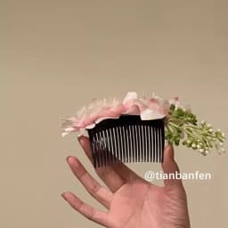 Sweet Brides Wedding Flower Hair Comb Women Yellow pink Flower Hairpin Bridesmaid Headdress Hair Combs Girls Floral Hairclip