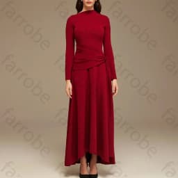 Customize Long-Sleeve Draped Maxi Dress with Asymmetric Hem A-Line Evening Dresses Exquisite High Quality Prom Party Gowns Women