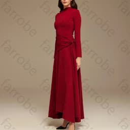Customize Long-Sleeve Draped Maxi Dress with Asymmetric Hem A-Line Evening Dresses Exquisite High Quality Prom Party Gowns Women