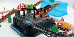 55pcs/set Wooden Railway Track Set Electric Train Magnetic Car Diecast Slot Fit All Brand Biro Wood Track Assemble Toy Boy Gift