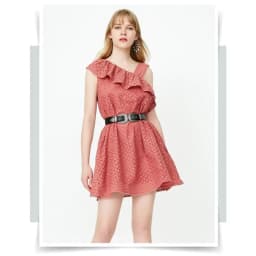 Cool Belt for Women Carved Floral Buckle Retro Fashion Elastic Waistband