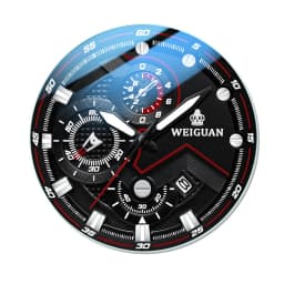 Men's Watch Black Warrior Authentic Trendy Stainless Steel Waterproof Luminous Calendar Male Fashion Quartz Clock Watches Gift