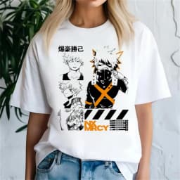 Bakugo Katsuki shirt female Graphic University Pop Culture Punk kawaii hip hop t-shirt Pastel Graphic harajuku Vintage
