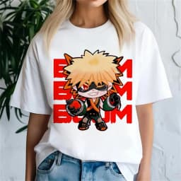 Bakugo Katsuki shirt female Graphic University Pop Culture Punk kawaii hip hop t-shirt Pastel Graphic harajuku Vintage