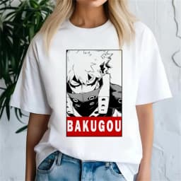 Bakugo Katsuki shirt female Graphic University Pop Culture Punk kawaii hip hop t-shirt Pastel Graphic harajuku Vintage