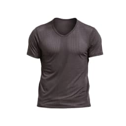 Ice mesh eye T-shirt Men's mesh breathable mesh hollow sports fitness summer quick dry loose V-neck tide mesh short sleeve
