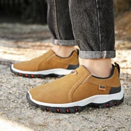 New Men's Casual Sports Shoes PU Leather Mountaineering Travel Shoes Men's Outdoor Lightweight And Comfortable Walking Shoes