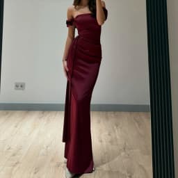 Customized Straight Prom Dresses Ankle-Length Off-The-Shoulder Sleeveless Evening Gown Fashion Draped Backless Party Gown