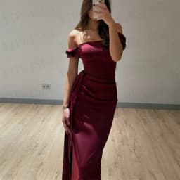 Customized Straight Prom Dresses Ankle-Length Off-The-Shoulder Sleeveless Evening Gown Fashion Draped Backless Party Gown