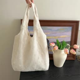 Elegant Sweet Daisy Flower Shoulder Bag Nylon Pastoral Style Bohemian Handbag Underarm Bag Lightweight Beach Bag Girls