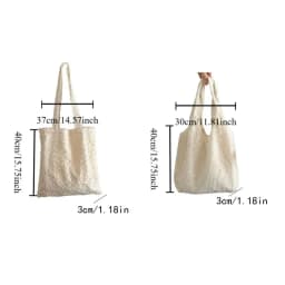 Elegant Sweet Daisy Flower Shoulder Bag Nylon Pastoral Style Bohemian Handbag Underarm Bag Lightweight Beach Bag Girls