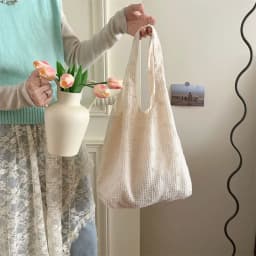 Elegant Sweet Daisy Flower Shoulder Bag Nylon Pastoral Style Bohemian Handbag Underarm Bag Lightweight Beach Bag Girls