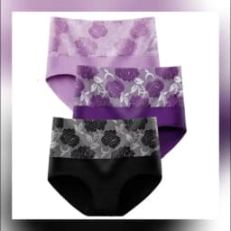 3Pcs/Lot Women's Underwear Plus Size Cotton Panties High Waist Briefs Sexy Lingerie Female Pantys M-5XL Seamless Underpant Girls