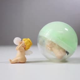 In Stock BRIGHT LINK Capsule Toys Cute Naked Wings Angels and Demons Whisper Earplugs Earbuds Earrings Halloween Figures Gifts