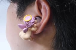 In Stock BRIGHT LINK Capsule Toys Cute Naked Wings Angels and Demons Whisper Earplugs Earbuds Earrings Halloween Figures Gifts