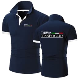 2025 Summer Tanfoglio Logo Print Popular Solid Color Simplicity Short Sleeve Mens Quick Drying Casual Cotton Handsome Polo Shirt