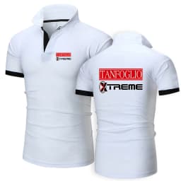 2025 Summer Tanfoglio Logo Print Popular Solid Color Simplicity Short Sleeve Mens Quick Drying Casual Cotton Handsome Polo Shirt