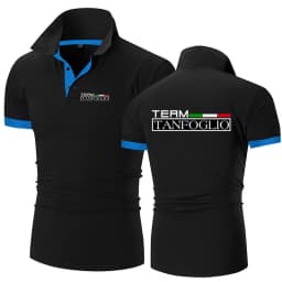 2025 Summer Tanfoglio Logo Print Popular Solid Color Simplicity Short Sleeve Mens Quick Drying Casual Cotton Handsome Polo Shirt