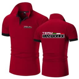 2025 Summer Tanfoglio Logo Print Popular Solid Color Simplicity Short Sleeve Mens Quick Drying Casual Cotton Handsome Polo Shirt