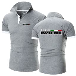2025 Summer Tanfoglio Logo Print Popular Solid Color Simplicity Short Sleeve Mens Quick Drying Casual Cotton Handsome Polo Shirt