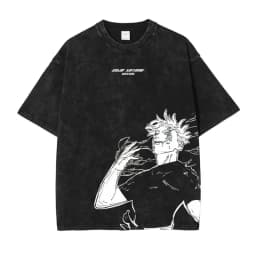 Anime J-Jujutsu K-Kaisen T Shirts Vintage Washed CHOSO T-shirt Oversize Short Sleeve Fushiguro Toji Gojo Saturo Itadori Tees Men