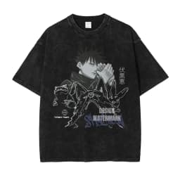 Anime J-Jujutsu K-Kaisen T Shirts Vintage Washed CHOSO T-shirt Oversize Short Sleeve Fushiguro Toji Gojo Saturo Itadori Tees Men