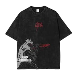 Anime J-Jujutsu K-Kaisen T Shirts Vintage Washed CHOSO T-shirt Oversize Short Sleeve Fushiguro Toji Gojo Saturo Itadori Tees Men