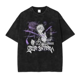 Anime J-Jujutsu K-Kaisen T Shirts Vintage Washed CHOSO T-shirt Oversize Short Sleeve Fushiguro Toji Gojo Saturo Itadori Tees Men