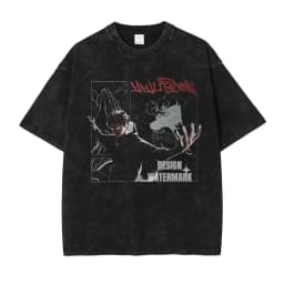 Anime J-Jujutsu K-Kaisen T Shirts Vintage Washed CHOSO T-shirt Oversize Short Sleeve Fushiguro Toji Gojo Saturo Itadori Tees Men